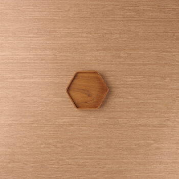 Hexa Coffee Tray Kayu Jati Kayukama Front View