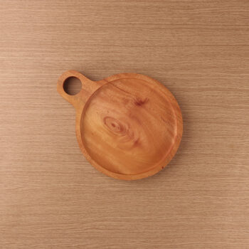 Medium Plate With Ears Kayu Mahoni Kayukama Front View