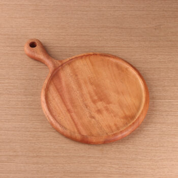 Premium Pizza Tray 25cm Kayu Mahoni Kayukama Side View