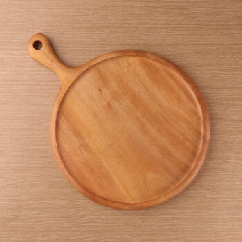 Premium Pizza Tray 30cm Kayu Mahoni Kayukama Front View