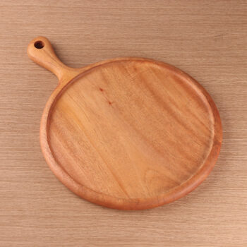 Premium PizzaTray 30cm Kayu Mahoni Kayukama Side View